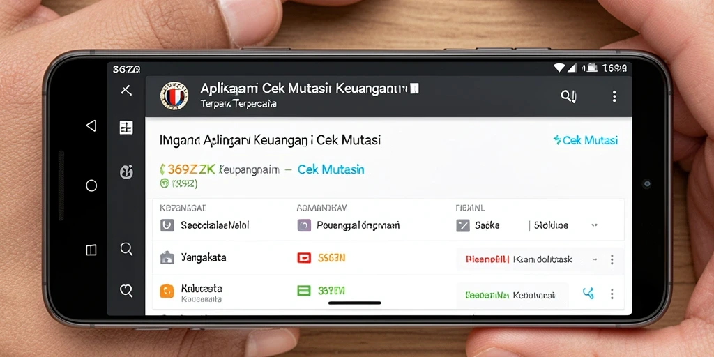 Antarmuka aplikasi Cek Mutasi 369ZK yang informatif dan mudah digunakan.