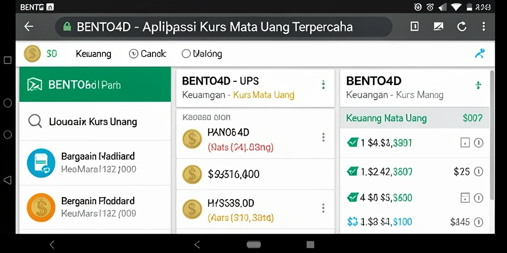 Tampilan antarmuka <strong>BENTO4D</strong> yang sederhana dan fungsional untuk Kurs Mata Uang.