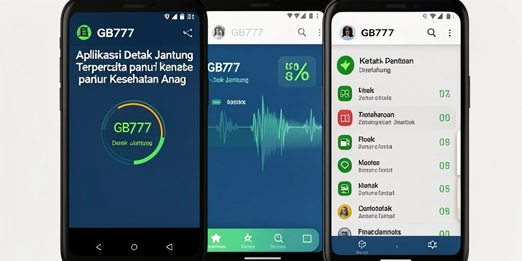 Tampilan antarmuka GB777 yang sederhana dan fungsional untuk detak jantung.