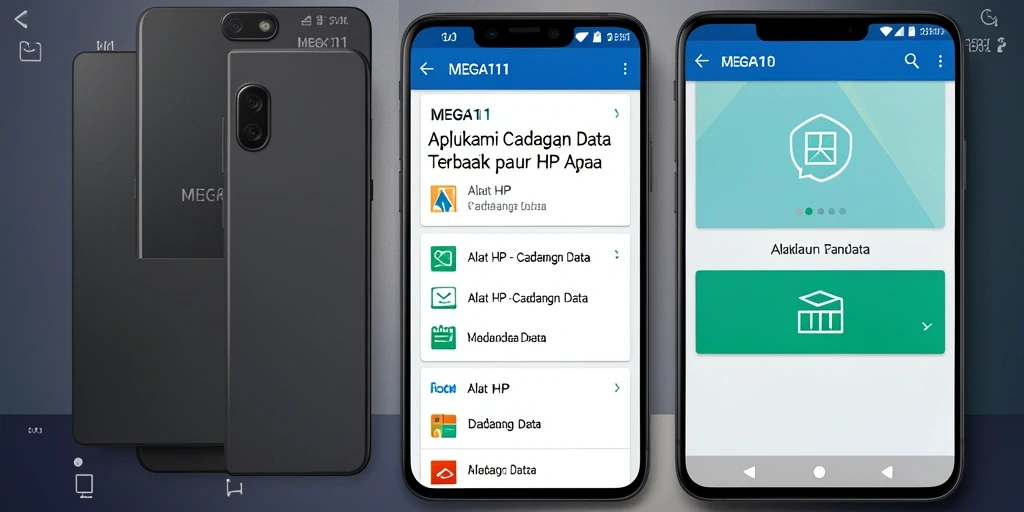 Antarmuka MEGA111 yang sederhana dan fungsional untuk cadangan data.