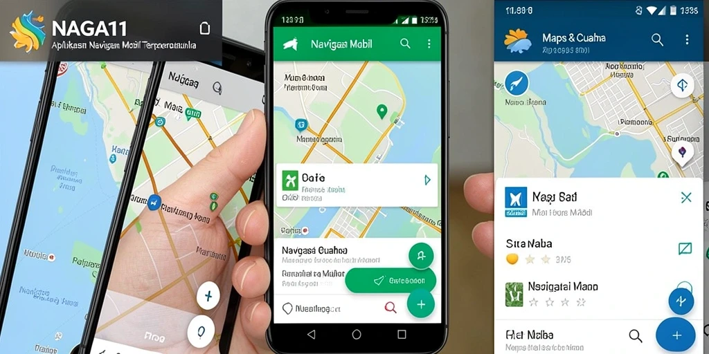 Antarmuka NAGA11 yang intuitif dengan peta navigasi mobil yang jelas.