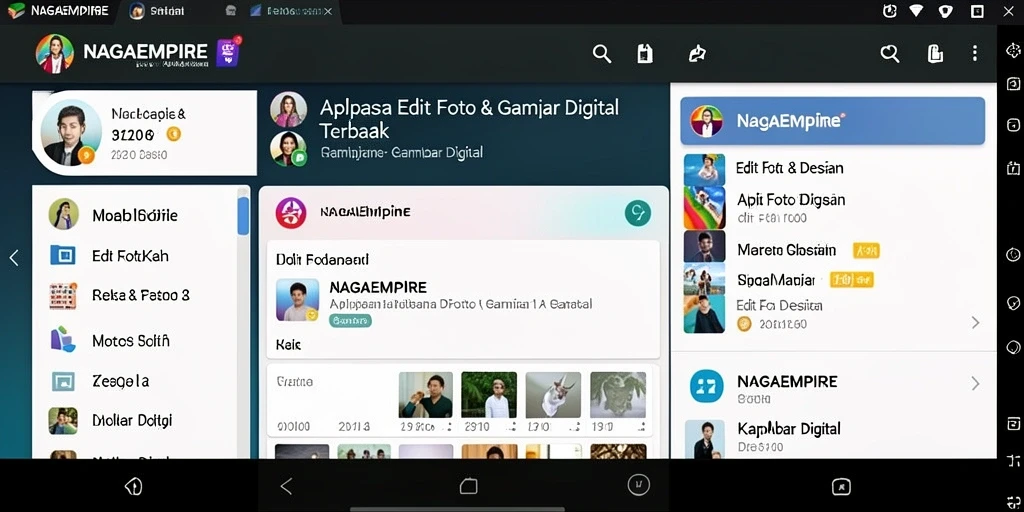 Tampilan antarmuka NAGAEMPIRE yang modern dan intuitif untuk editing gambar.